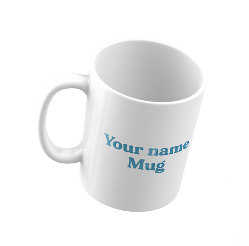 Custom Name Coffee Mug – Fun Cartoon Style Mug